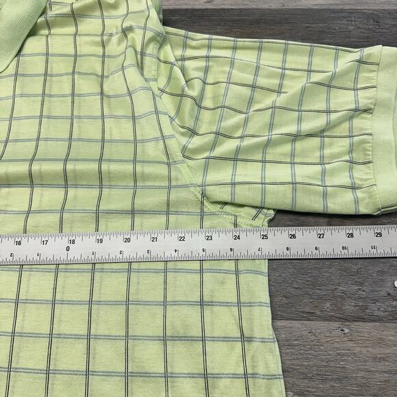 Brooks Brothers Country Club Green Grid Check Men XL Performance Knit Polo Shirt - Picture 6 of 9